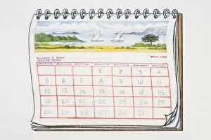 Illustrated calendar, front view