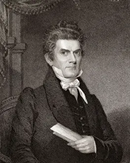 John C Prints: Illustrated Depiction of Former Vice President John C. Calhoun