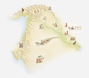 Illustrated Map Gallery: Illustrated map of ancient Babylon