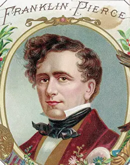 Oval Prints: Illustrated Portrait Of Franklin Pierce