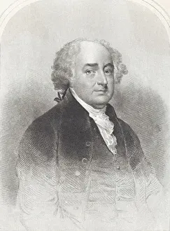 John Adams Prints: Illustrated Portrait of John Adams
