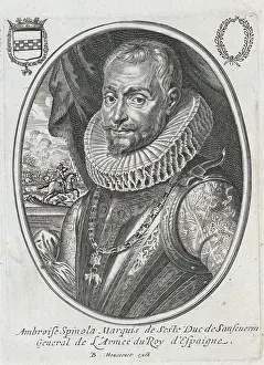 Illustrated Portrait of Marquis De Seste Due De Sanfeuerm