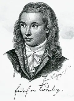 Solemnity Prints: Illustrated Portrait of Poet Friedrich Leopold Von Hardenberg