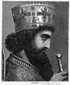 Illustrated Portrait Of Xerxes I