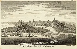 Illustrated South East View of Colchester