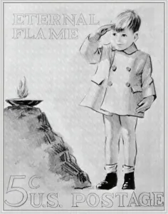 Sacramento Prints: Illustrated Version of John F. Kennedy Jr. Saluting at Father's funeral