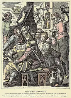 Illustration Of A 16Th Century Feast