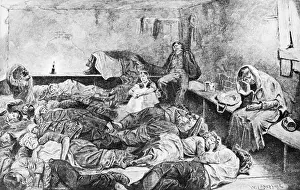 Slum Prints: Illustration of 19th Century Lodging in the Bowery