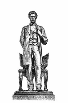 Images Dated 12th May 2016: Illustration of Abraham Lincoln Standing, 1864