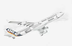 Images Dated 16th June 2011: Illustration of Airbus A340