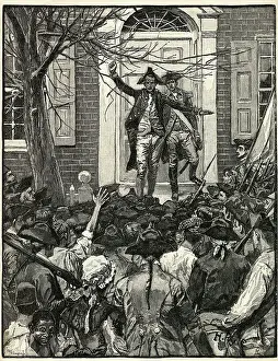 Illustration of Alexander Hamilton Addressing a Mob