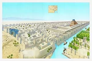 Images Dated 29th March 2011: Illustration of ancient city of Babylon