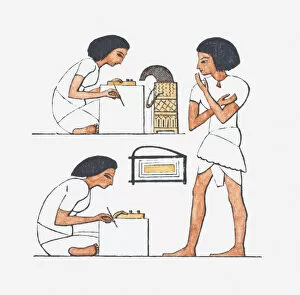Skill Gallery: Illustration of ancient Egyptian scribes