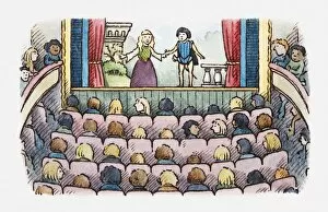 Incidental People Collection: Illustration of an audience watching a play