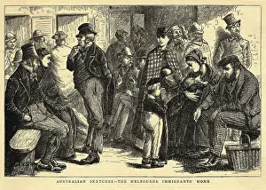 Melbourne Prints: Illustration of Australian Immigrants