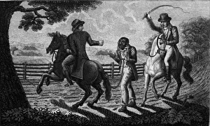 Interview Prints: Illustration of an Author Writing Down Narratives of Captured Free Blacks