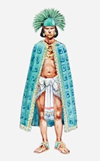 Images Dated 13th July 2010: Illustration of Aztec emperor