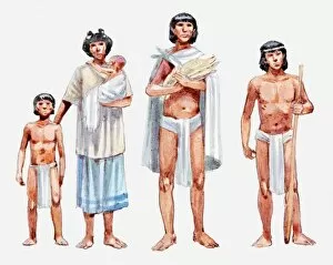 Images Dated 13th July 2010: Illustration of Aztec slave family