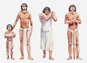 Images Dated 13th July 2010: Illustration of four Aztec slaves