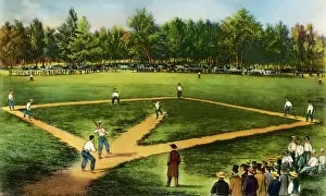 Illustration of Baseball Game