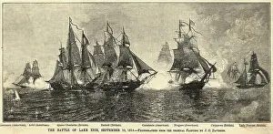 Lake Erie Prints: Illustration of Battle of Lake Erie