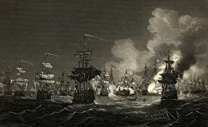 Explosion Prints: Illustration of the Battle of the Nile by Albert Henry Payne