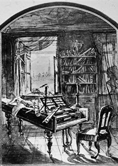 Illustration Of Beethovens Study