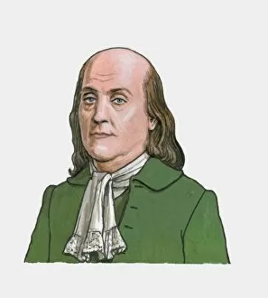 Benjamin Franklin (1706-1790) Gallery: Illustration of Benjamin Franklin