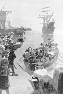 Colonist Prints: Illustration of Cargo of Slaves Arriving in America
