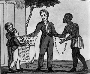 Chain Prints: Illustration of Children Presenting Petition To End Slavery