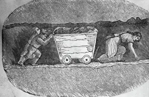 Exhausted Prints: Illustration of Children Working in an English Coal Mine