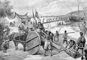 Sino Prints: Illustration Of Chinese Building Bridge