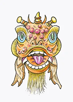Images Dated 26th June 2009: Illustration of Chinese New Year mask