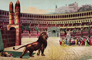 Religious Discrimination Prints: Illustration of Christian Martyrs in Circus Maximus