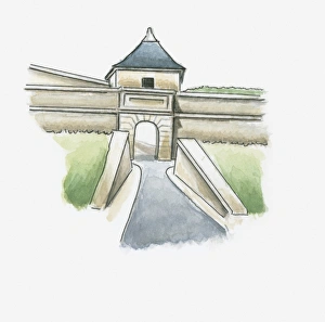 Aquitaine Gallery: Illustration of citadel at Blaye, Gironde, France