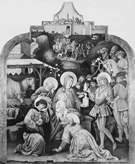 Illustration of Citizens Paying Tribute to Infant King