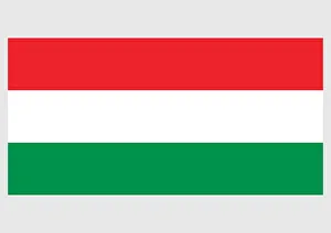 Identity Gallery: Illustration of civil and state flag of Hungary, a horizontal tricolor of red, white and green