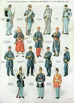Uniform Prints: Illustration Of Civil War Uniforms