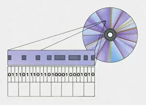 Images Dated 29th October 2009: Illustration of compact disc showing data structure