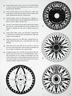 Compass Prints: Illustration Of Compass Cards