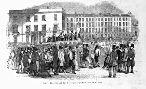 Illustration of Congregation Marching on London Street