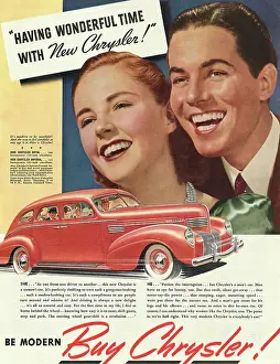 Illustration of Couple Envisioning New Chrysler