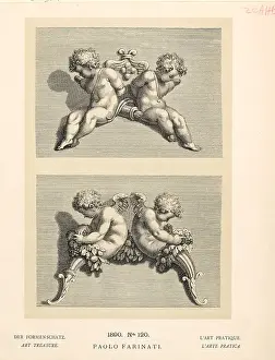 Cupid Prints: Illustration of Cupids by Paolo Farinati