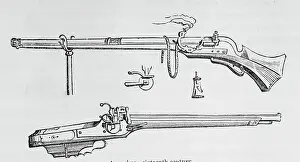 Illustration Depicting Arquebus Weapon