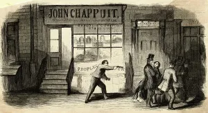 Bartender Prints: Illustration Depicting a Barkeeper Shooting Isaac E. Smith