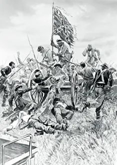 Illustration Depicting Battle of Gettysburg