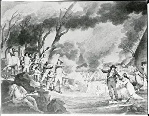 Lexington Prints: Illustration Depicting Battle of Lexington