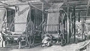 Drudgery Prints: Illustration Depicting Calico Printing at a Factory