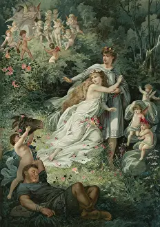 Cape Prints: Illustration Depicting Lysander and Hermia from A Midsummer Night's Dream