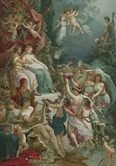 Illustration Depicting Oberon and Titania from A Midsummer Night's Dream